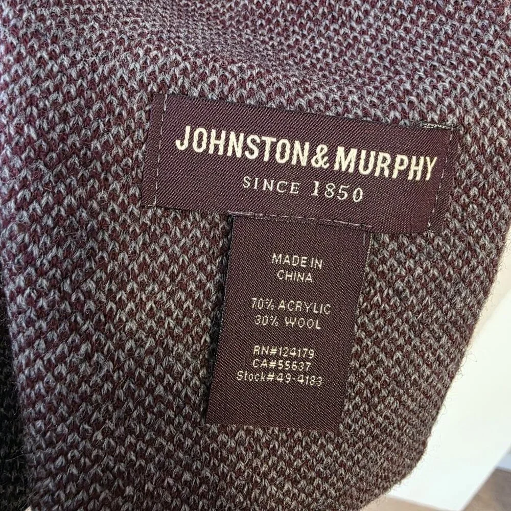 Johnston & Murphy Mens Scarf Plane‎ Stripe Navy Travel Theme Airplane Pilot